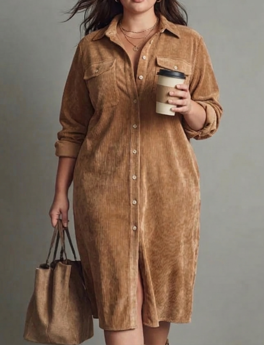 Mira | Pehmeä Corduroy Mekko