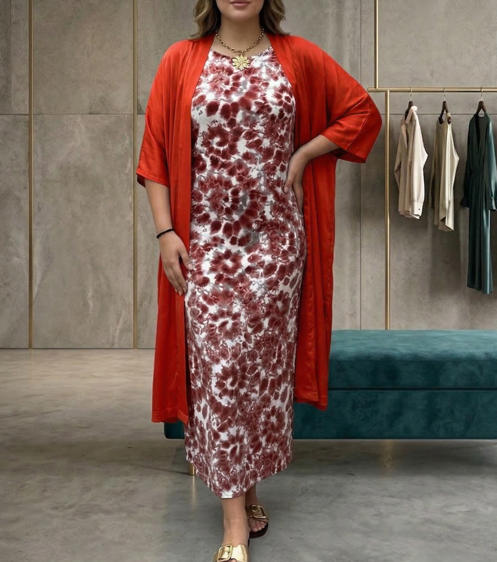 Harlow | Elegantti Mekko Neuletakin Kanssa