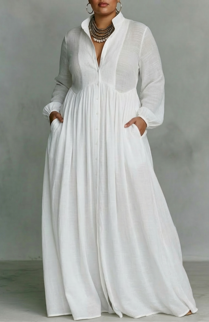 Cordelia | Virtaava Napitus-Maxi-Mekko