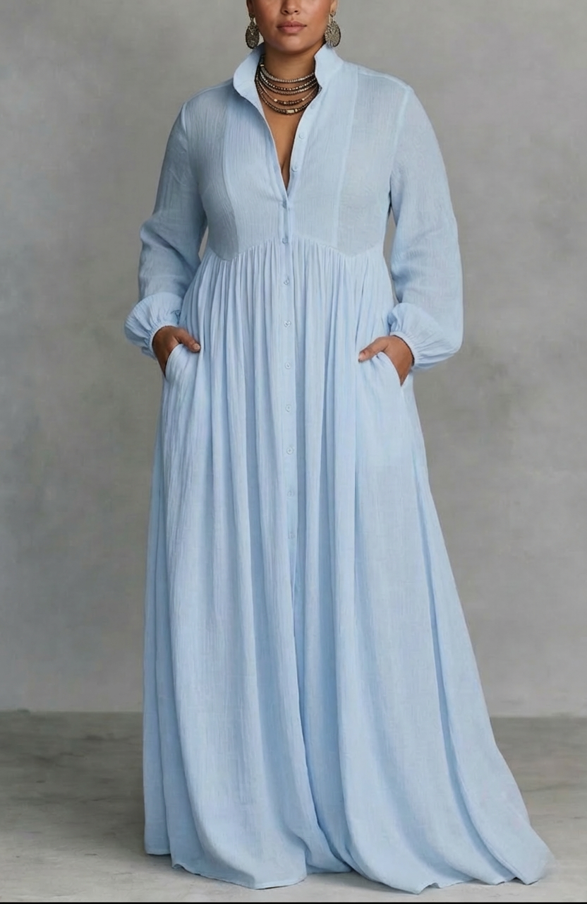 Cordelia | Virtaava Napitus-Maxi-Mekko