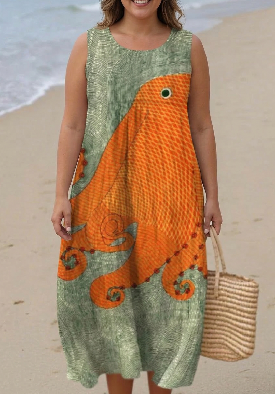 Coraline Oceanic Midi Mekko