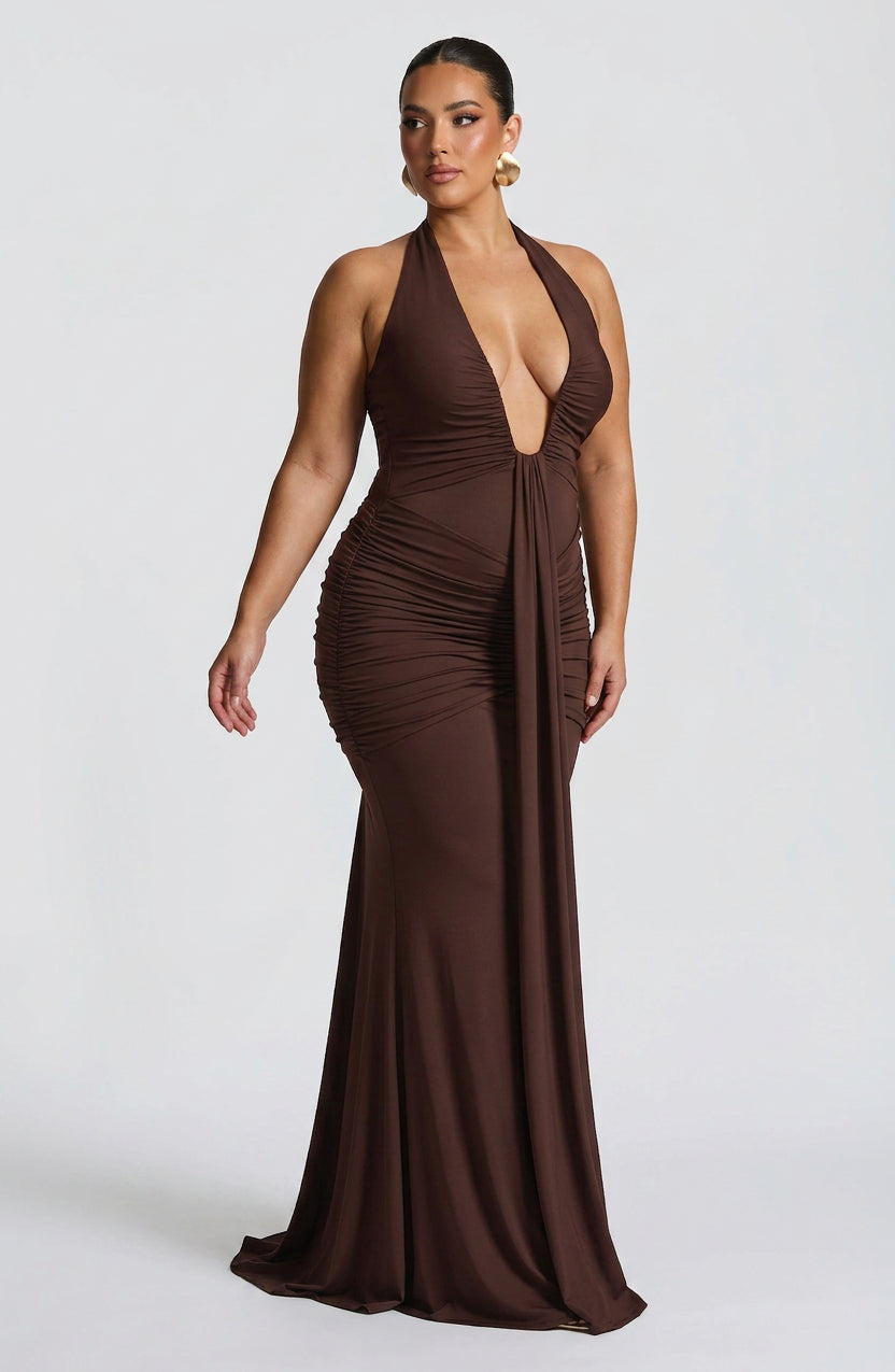 Birdie Maxi Dress - Luumu Ruskea