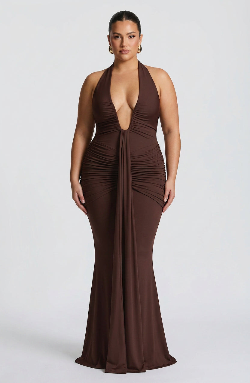 Birdie Maxi Dress - Luumu Ruskea
