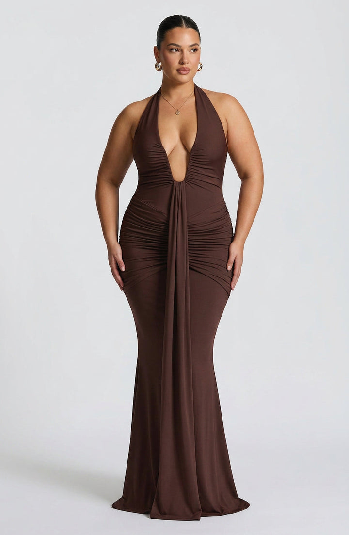 Birdie Maxi Dress - Luumu Ruskea