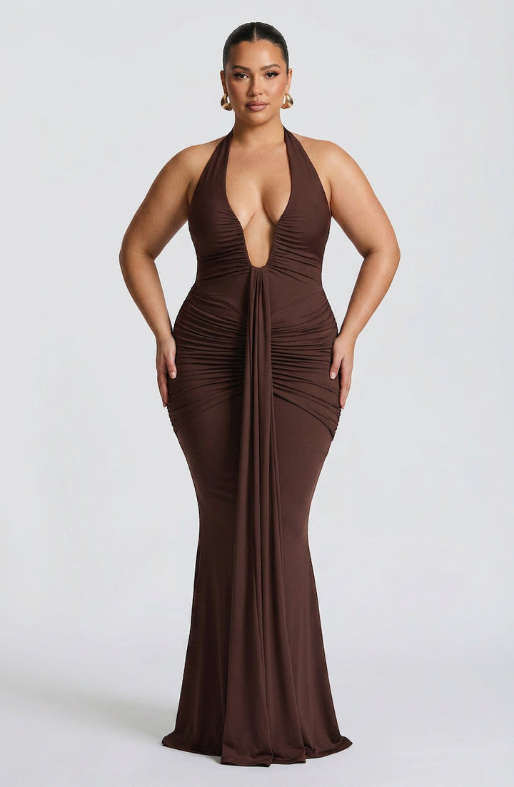 Birdie Maxi Dress - Luumu Ruskea