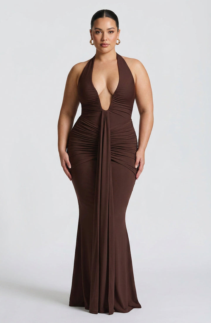 Birdie Maxi Dress - Luumu Ruskea