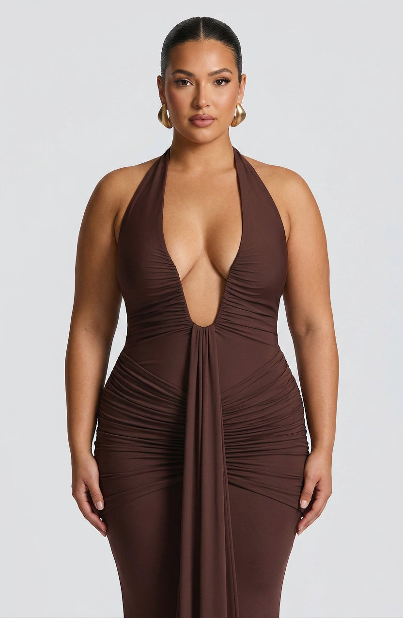 Birdie Maxi Dress - Luumu Ruskea