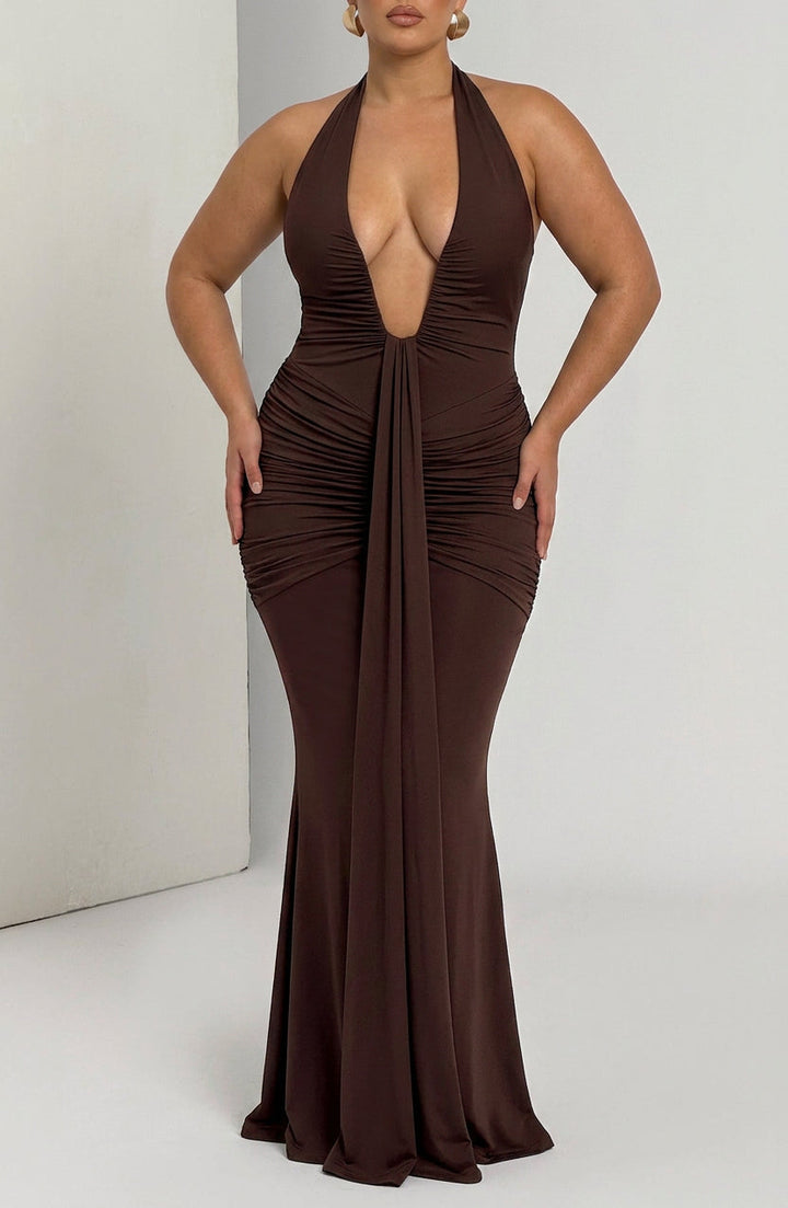 Birdie Maxi Dress - Luumu Ruskea