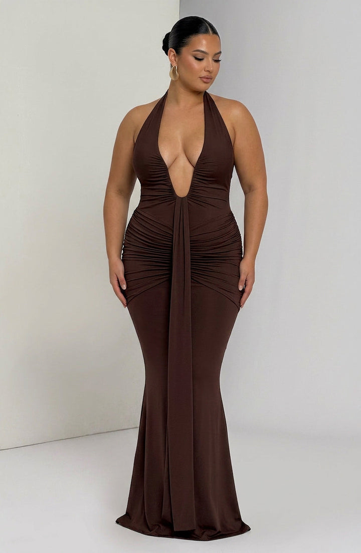 Birdie Maxi Dress - Luumu Ruskea