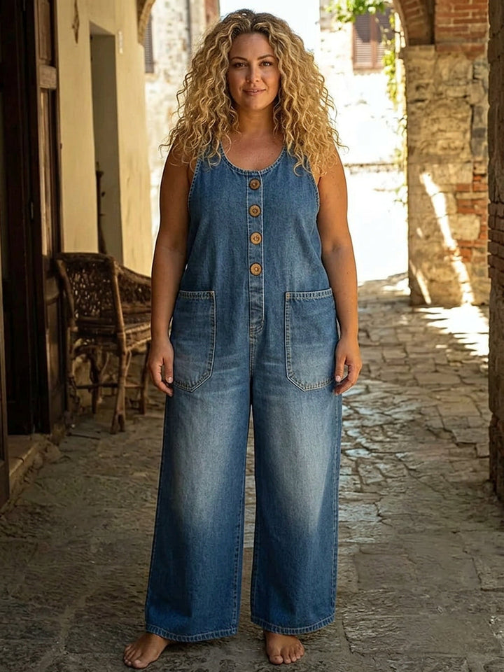 Lior | Vintage Pestyt Puuvilladenim Overallit