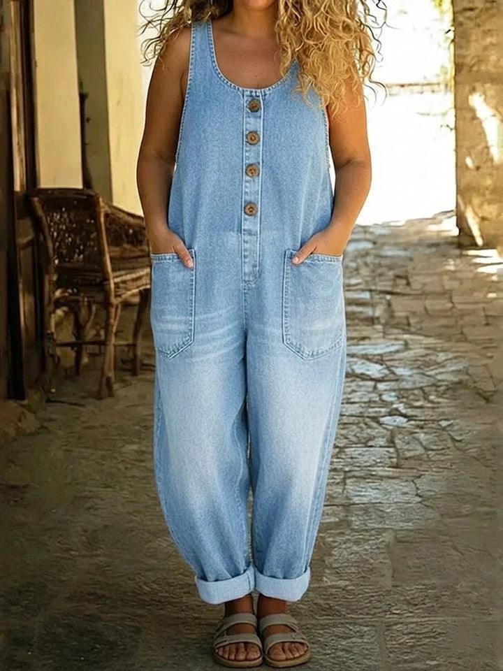 Lior | Vintage Pestyt Puuvilladenim Overallit