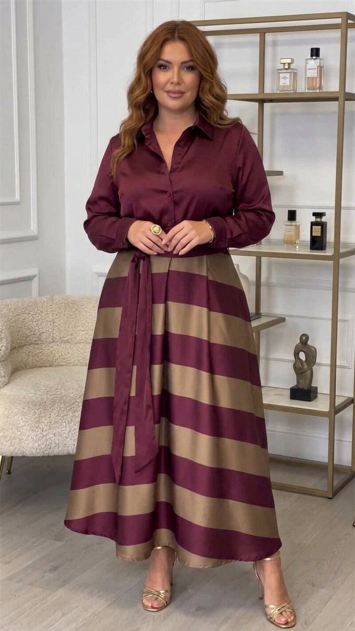 Lara | Raidallinen Maxi Mekko
