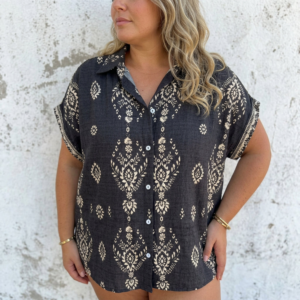 Lottie | Boho Mekko Puuvilla-Pellava