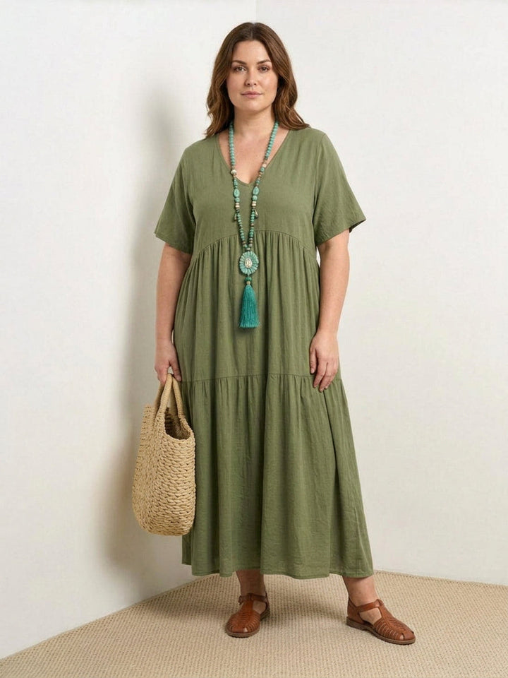 Perdita - V-pääntie Maxi Mekko