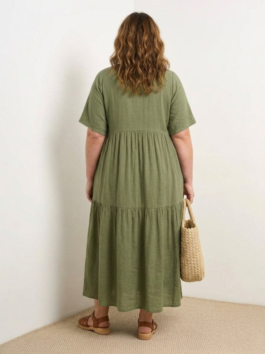 Perdita - V-pääntie Maxi Mekko