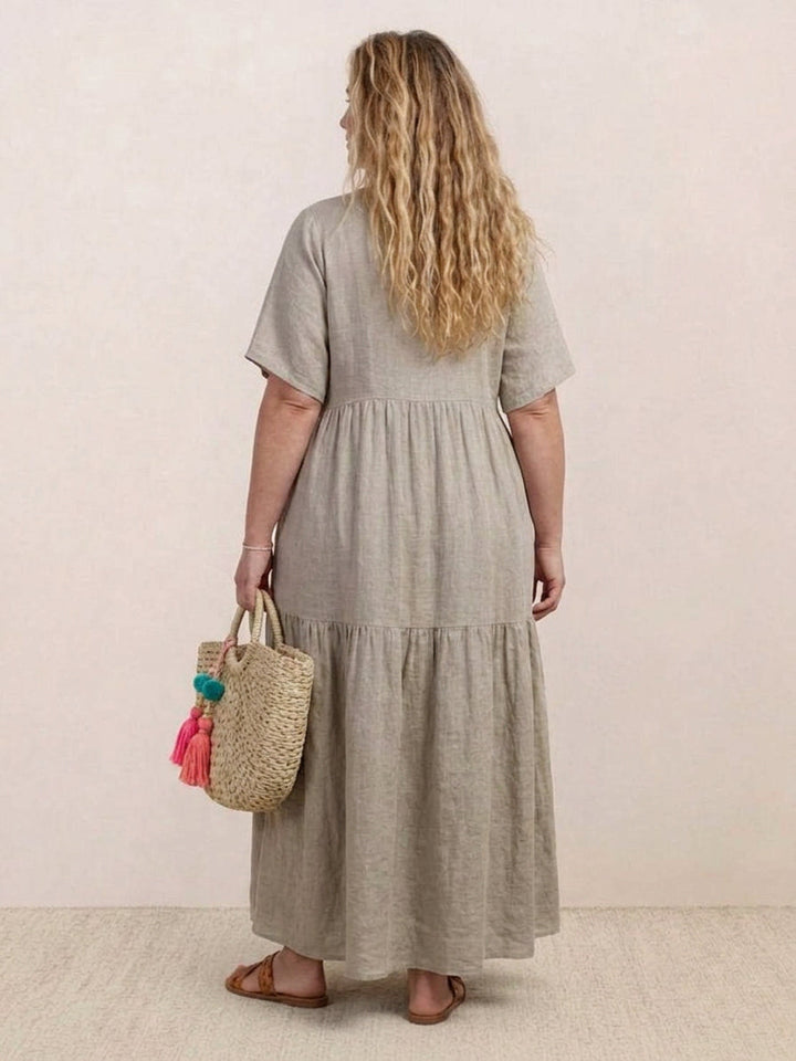 Perdita - V-pääntie Maxi Mekko