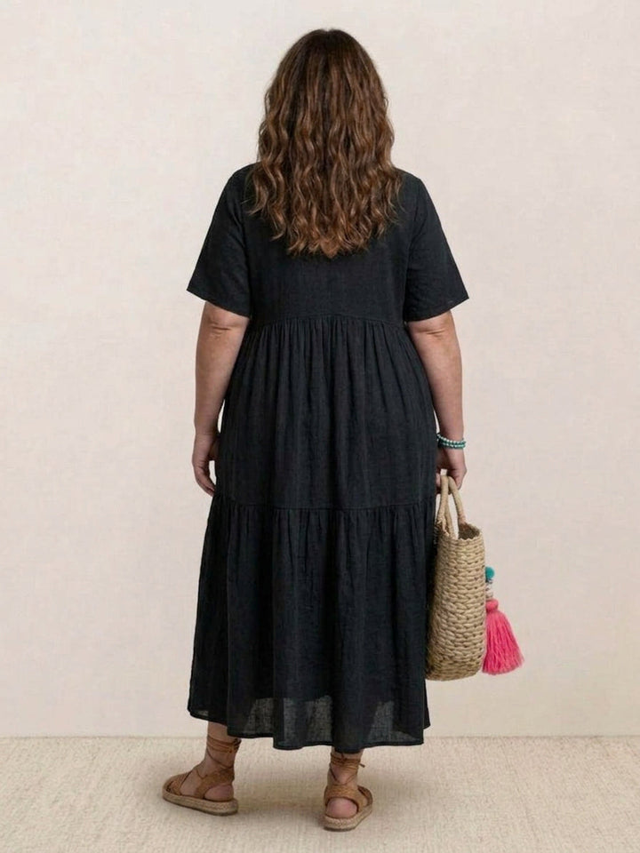 Perdita - V-pääntie Maxi Mekko