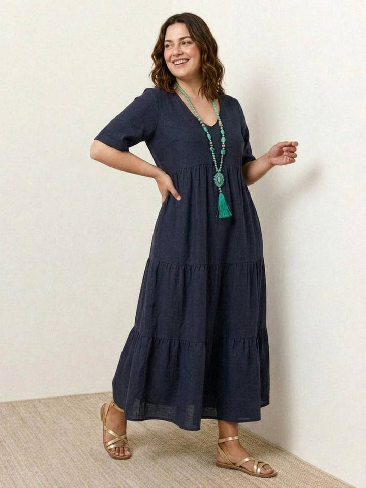 Perdita - V-pääntie Maxi Mekko