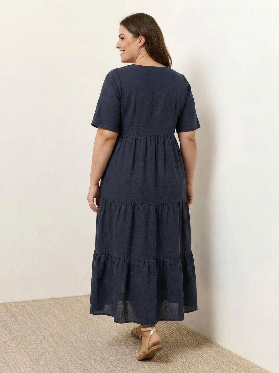 Perdita - V-pääntie Maxi Mekko
