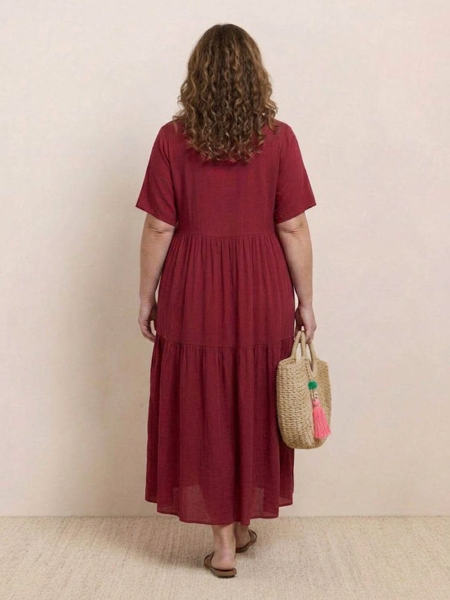 Perdita - V-pääntie Maxi Mekko