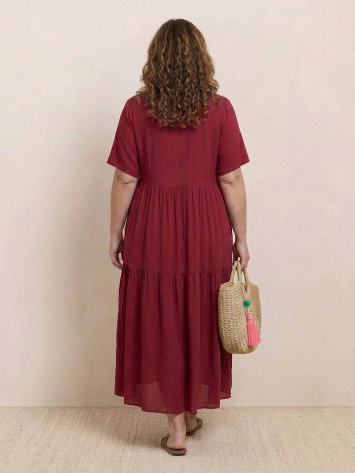 Perdita - V-pääntie Maxi Mekko