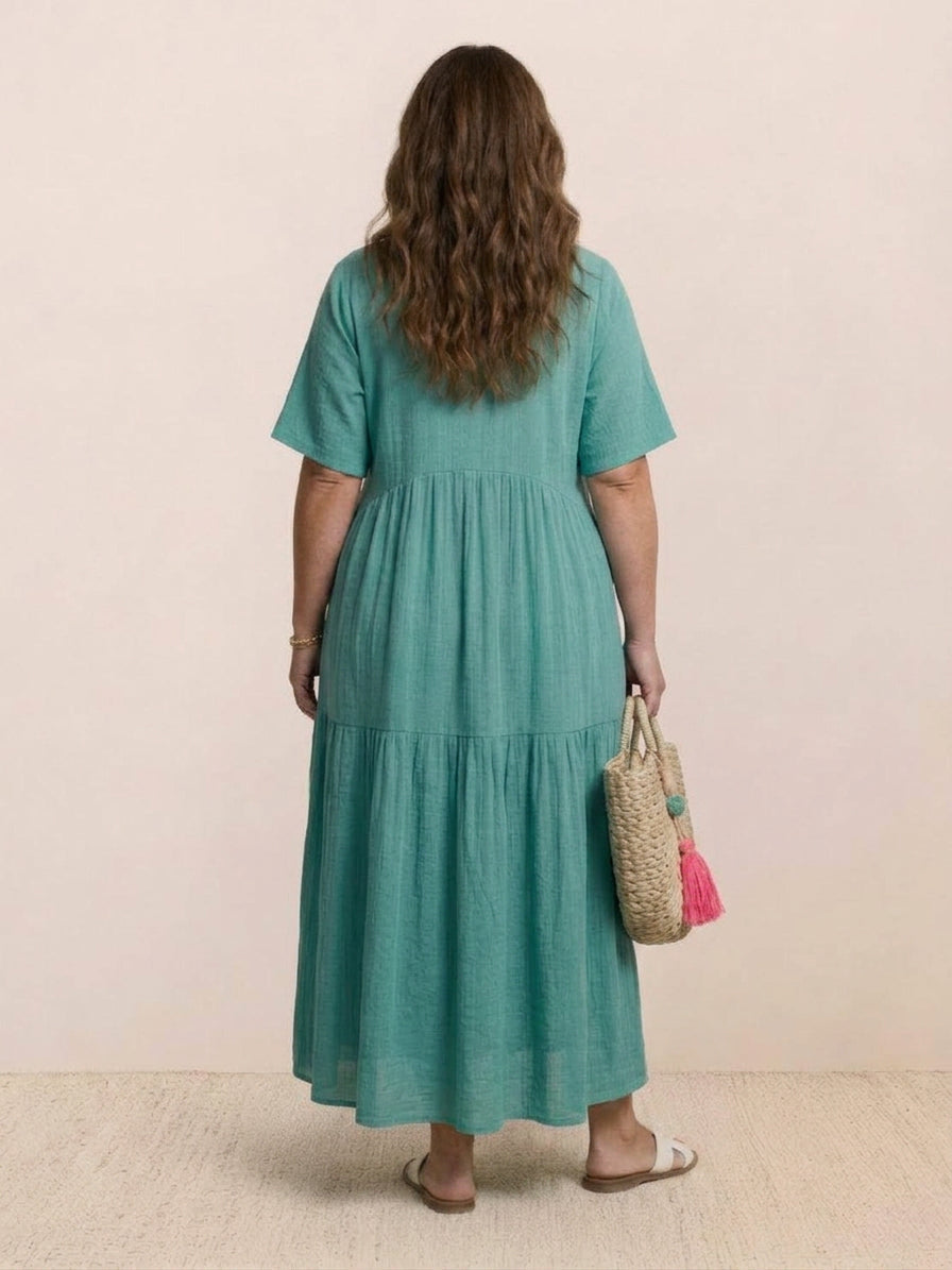 Perdita - V-pääntie Maxi Mekko