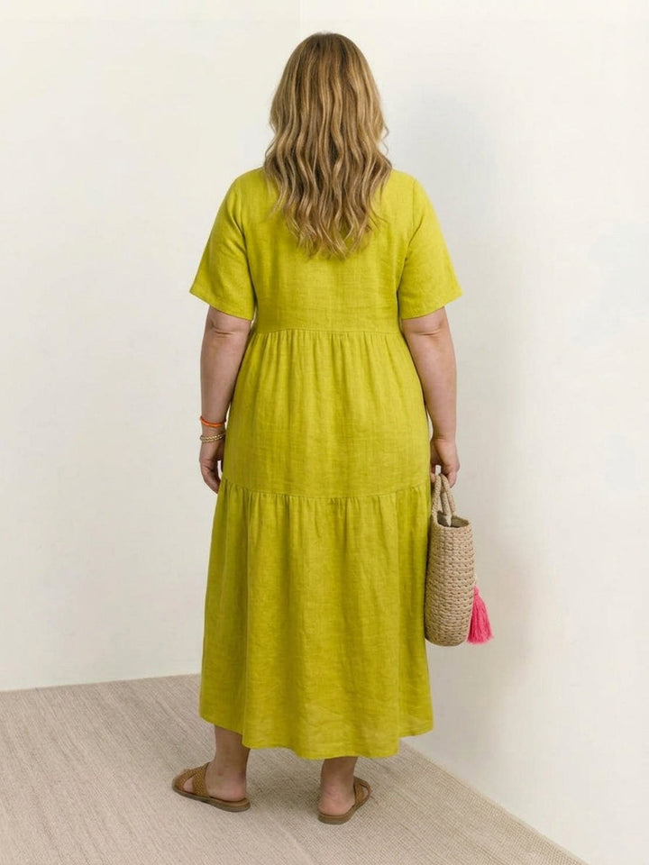 Perdita - V-pääntie Maxi Mekko