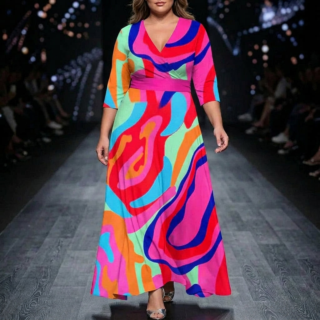 Vera | Tyylikäs Mekko Kukkakuviolla