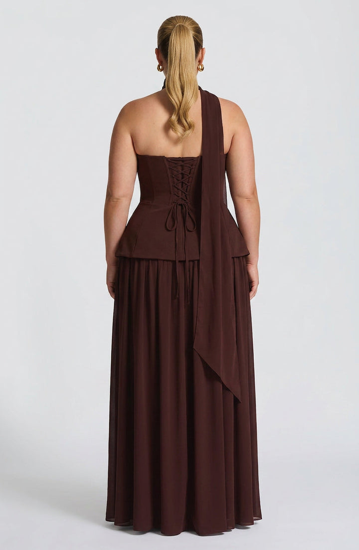 Opaline Maxi Mekko - Luumu Ruskea